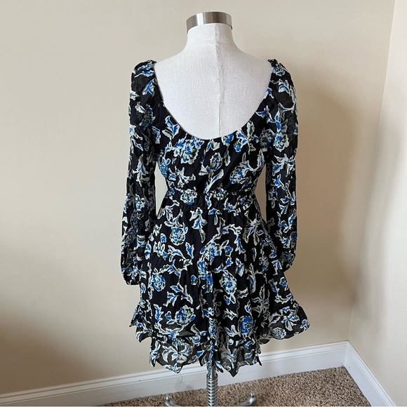 New! Tanya Taylor Edita Dress long sleeve floral 17390 - Picture 8 of 13